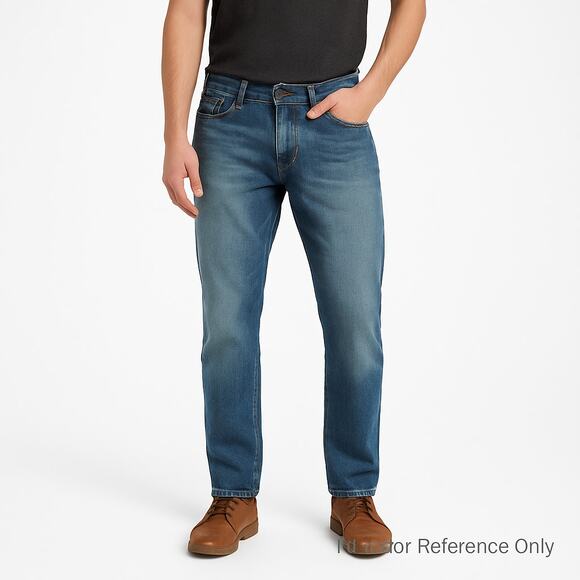 Levi’s 502 Taper Jeans W34 L30 Medium Wash Distressed Fit Men’s Denim Pants - Picture 1 of 10